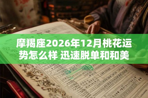 摩羯座2026年12月桃花运势怎么样 迅速脱单和和美美 摩羯座2026年12月桃花运势怎么样 迅速脱单和和美美
