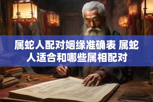 属蛇人配对姻缘准确表 属蛇人适合和哪些属相配对