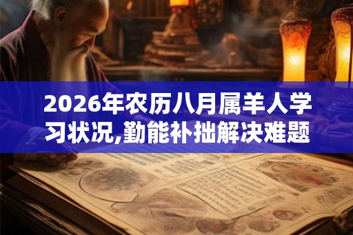 2026年农历八月属羊人学习状况,勤能补拙解决难题