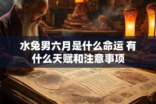 水兔男六月是什么命运 有什么天赋和注意事项