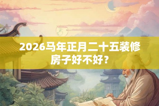 2026马年正月二十五装修房子好不好？