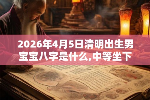 2026年4月5日清明出生男宝宝八字是什么,中等坐下食神生财