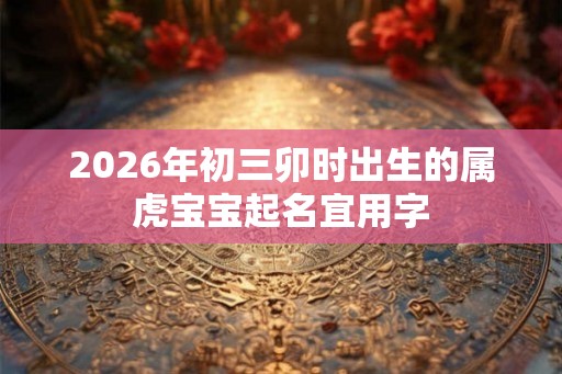 2026年初三卯时出生的属虎宝宝起名宜用字