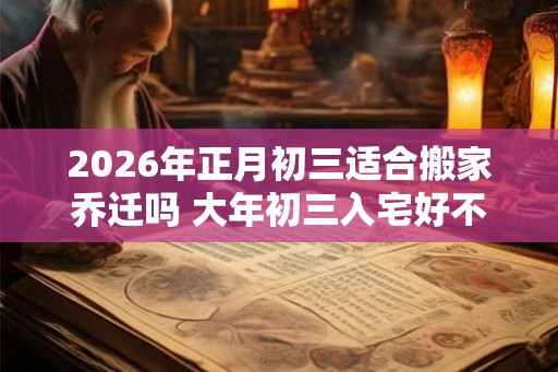 2026年正月初三适合搬家乔迁吗 大年初三入宅好不