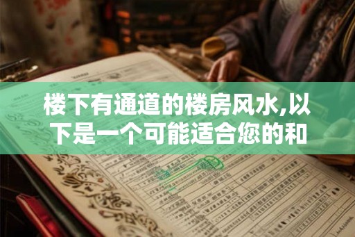 楼下有通道的楼房风水,以下是一个可能适合您的和