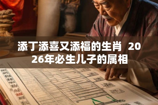 添丁添喜又添福的生肖  2026年必生儿子的属相