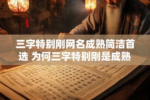 三字特别刚网名成熟简洁首选 为何三字特别刚是成熟简洁的首选