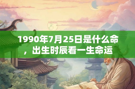 1990年7月25日是什么命，出生时辰看一生命运