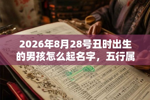 2026年8月28号丑时出生的男孩怎么起名字，五行属什么