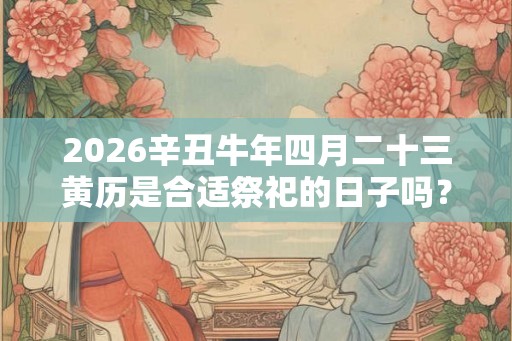 2026辛丑牛年四月二十三黄历是合适祭祀的日子吗？