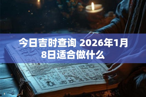 今日吉时查询 2026年1月8日适合做什么
