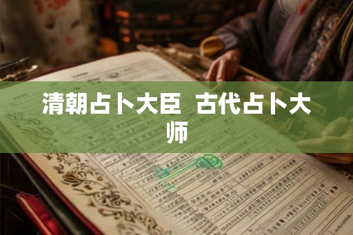 清朝占卜大臣  古代占卜大师