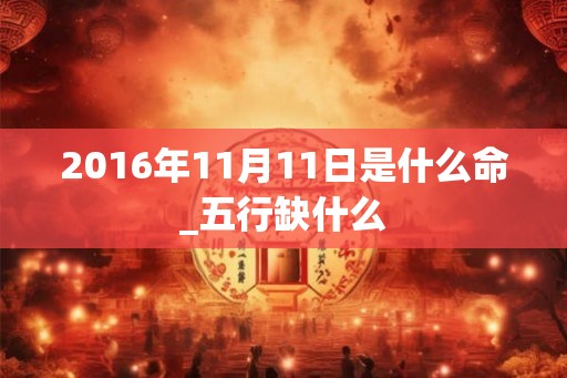 2016年11月11日是什么命_五行缺什么 2016年11月11日是什么命_五行缺什么
