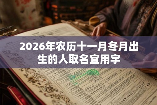 2026年农历十一月冬月出生的人取名宜用字