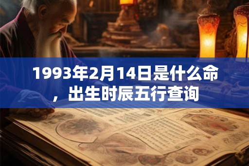 1993年2月14日是什么命，出生时辰五行查询