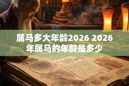 属马多大年龄2026 2026年属马的年龄是多少