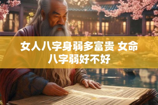 女人八字身弱多富贵 女命八字弱好不好