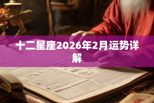 十二星座2026年2月运势详解