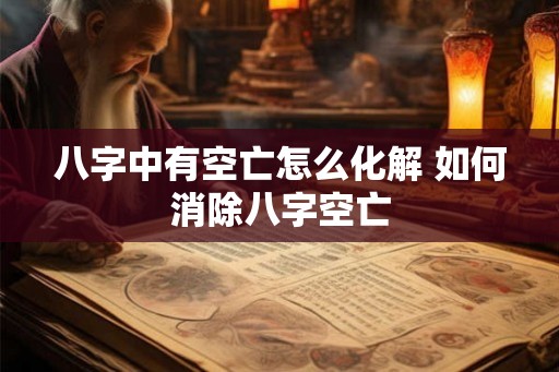 八字中有空亡怎么化解 如何消除八字空亡