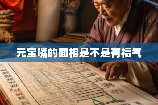 元宝嘴的面相是不是有福气