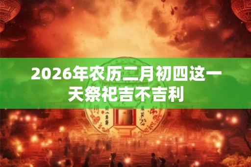 2026年农历二月初四这一天祭祀吉不吉利 2026年农历二月初四这一天祭祀吉不吉利