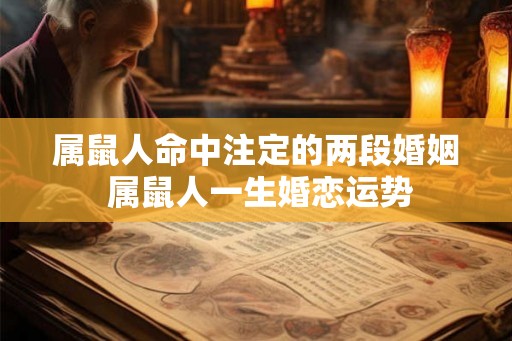 属鼠人命中注定的两段婚姻 属鼠人一生婚恋运势