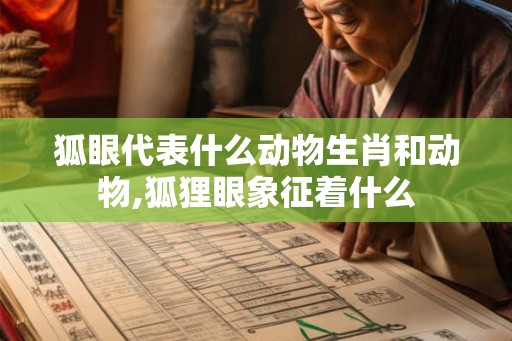 狐眼代表什么动物生肖和动物,狐狸眼象征着什么