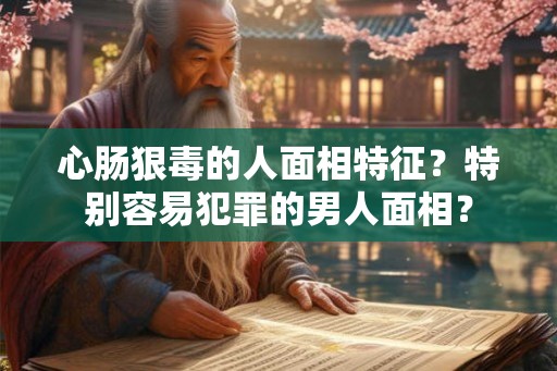 心肠狠毒的人面相特征？特别容易犯罪的男人面相？