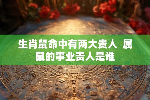 生肖鼠命中有两大贵人  属鼠的事业贵人是谁
