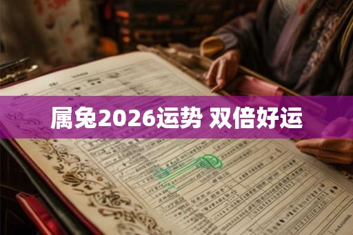 属兔2026运势 双倍好运