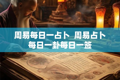 周易每日一占卜  周易占卜每日一卦每日一签