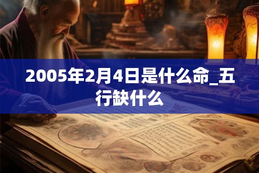 2005年2月4日是什么命_五行缺什么