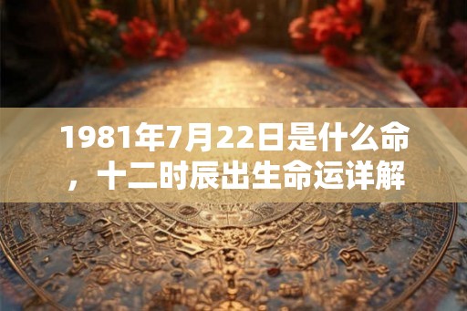 1981年7月22日是什么命，十二时辰出生命运详解