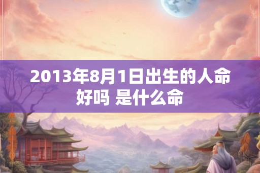 2013年8月1日出生的人命好吗 是什么命
