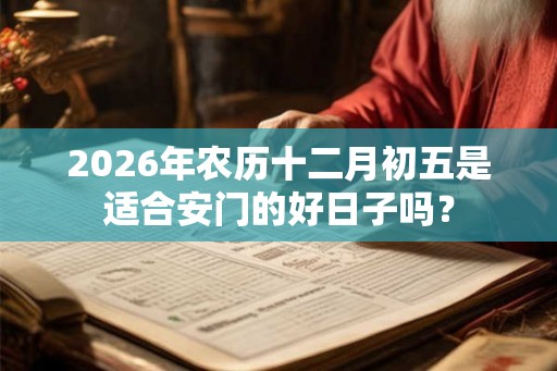 2026年农历十二月初五是适合安门的好日子吗？