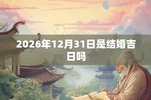 2026年12月31日是结婚吉日吗