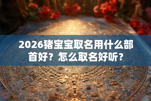 2026猪宝宝取名用什么部首好？怎么取名好听？