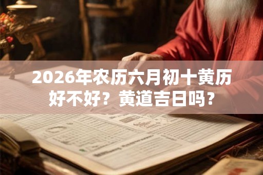 2026年农历六月初十黄历好不好？黄道吉日吗？