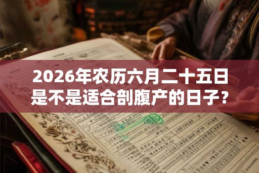2026年农历六月二十五日是不是适合剖腹产的日子? 2026年农历六月二十五日是不是适合剖腹产的日子?