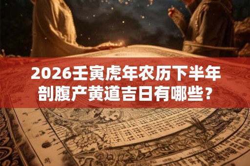 2026壬寅虎年农历下半年剖腹产黄道吉日有哪些？