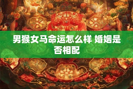 男猴女马命运怎么样 婚姻是否相配