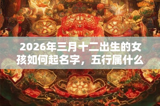 2026年三月十二出生的女孩如何起名字，五行属什么