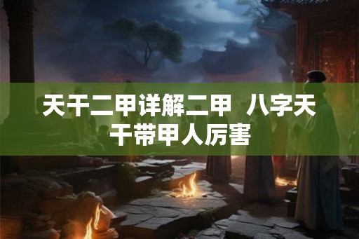 天干二甲详解二甲  八字天干带甲人厉害