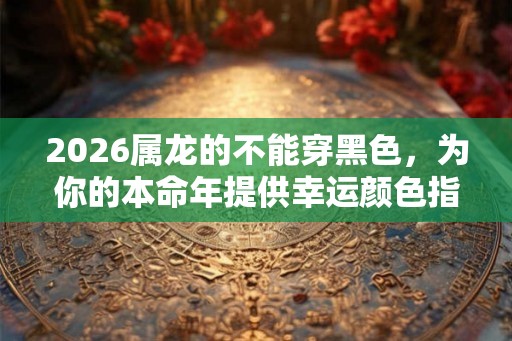 2026属龙的不能穿黑色，为你的本命年提供幸运颜色指南