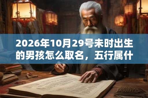 2026年10月29号未时出生的男孩怎么取名，五行属什么