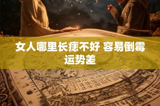 女人哪里长痣不好 容易倒霉运势差
