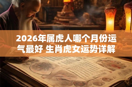 2026年属虎人哪个月份运气最好 生肖虎女运势详解