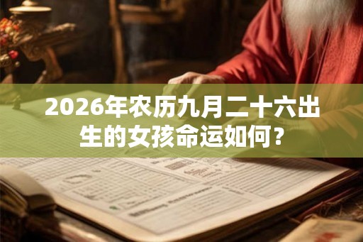 2026年农历九月二十六出生的女孩命运如何? 2026年农历九月二十六出生的女孩命运如何?
