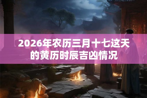 2026年农历三月十七这天的黄历时辰吉凶情况
