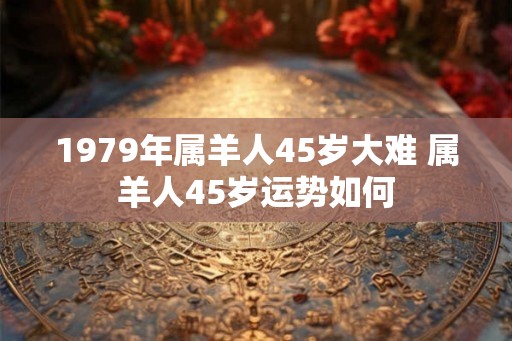 1979年属羊人45岁大难 属羊人45岁运势如何
